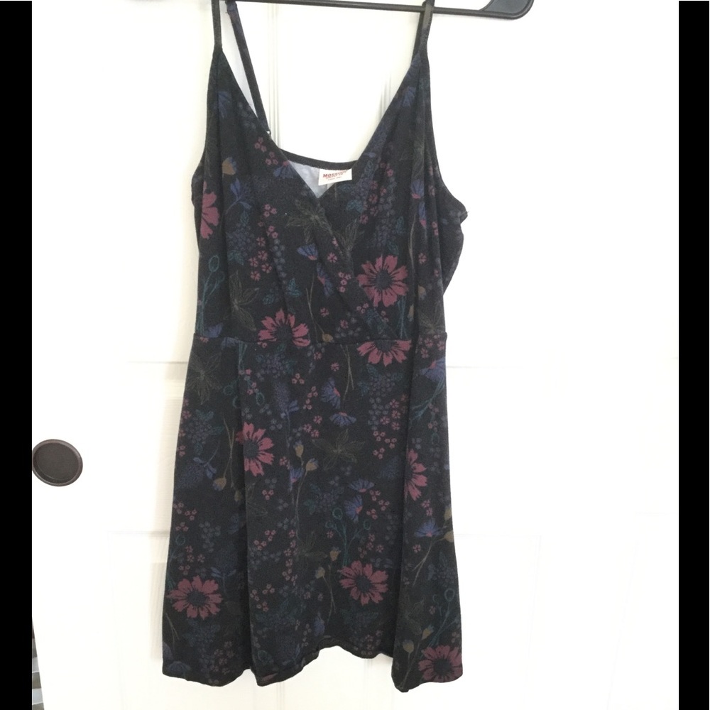 NWOT mini black flowered dress from Mossimo